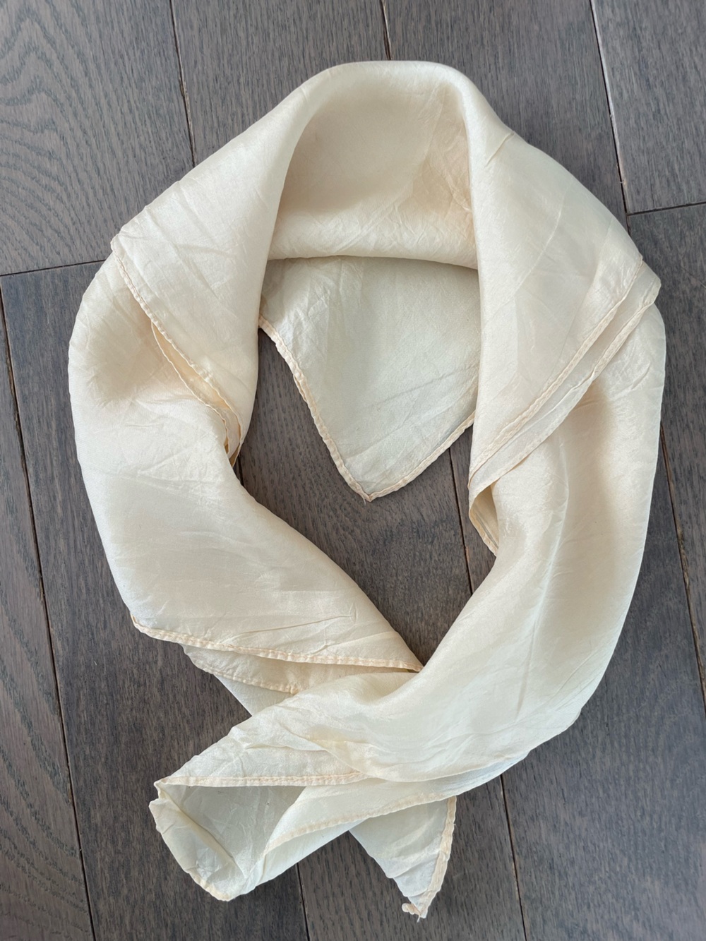 Unbranded Pale Yellow Sheer Square Scarf Bandana Hair Wrap Bag Accent 23”